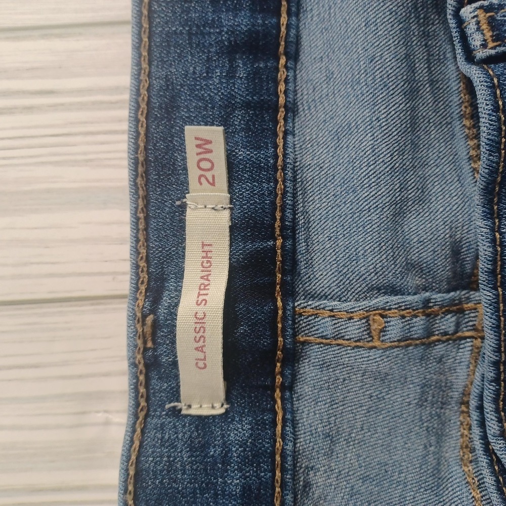 Levies Jeans Womens 20W Blue Denim Classic Straight 5 Pocket Stretch 40x30 - Picture 4 of 6